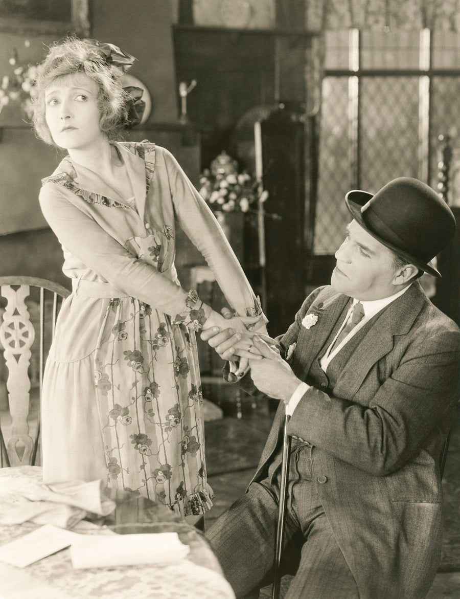 Man Holding Hands of Woman Wall Mural Wallpaper Mural photo Color Original Custom Size