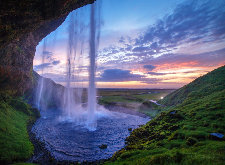 Seljalandfoss Waterfalls Wall Mural - Peel and Stick Wall Murals Peel and stick Wall Mural photo Color Original Custom Size