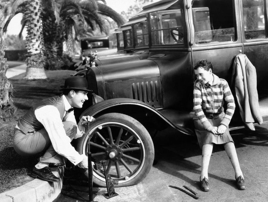 Showing Off his Mr. Fix-it Skills Wall Mural Wallpaper Mural photo Color Original Custom Size