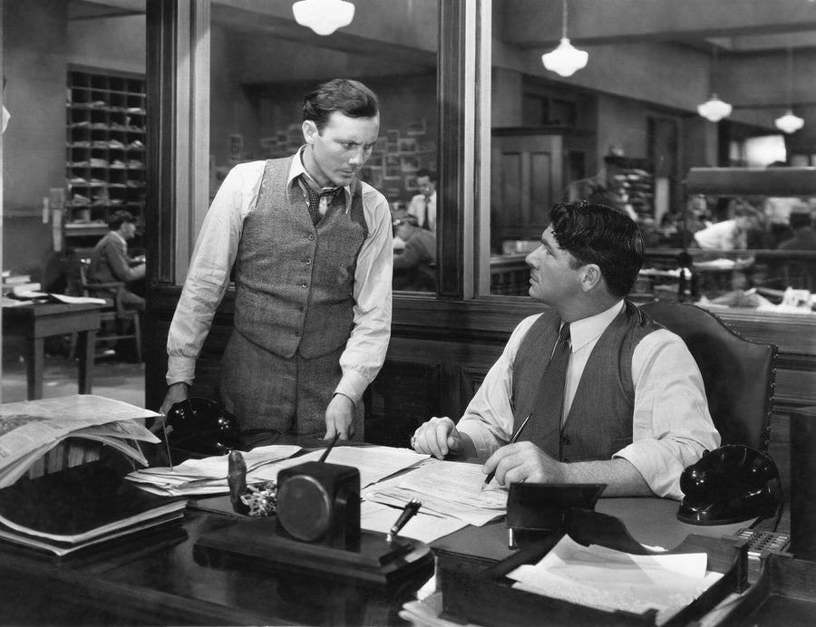 Two Men at an Office Wall Mural Wallpaper Mural Color Original Custom Size