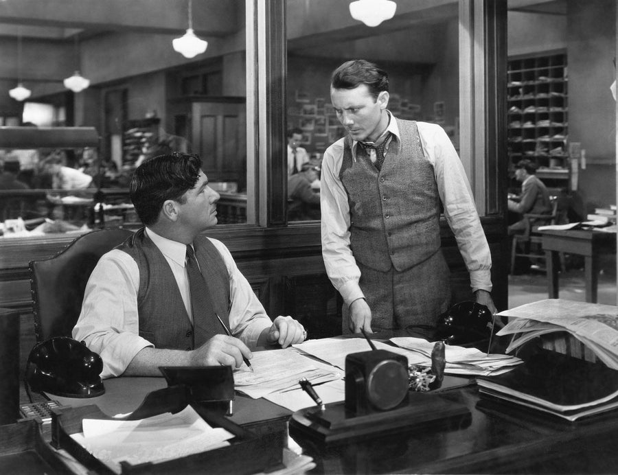 Two Men at an Office Wall Mural Wallpaper Mural Color Original Custom Size