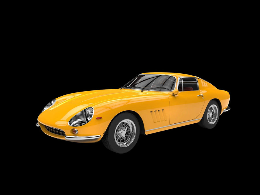 Yellow Vintage Sports Car Wall Mural - Peel and Stick Wall Murals Peel and stick Wall Mural Color Original Custom Size