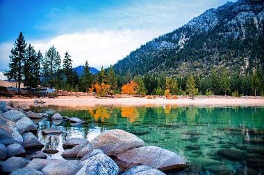 Mountain and Lake Peel and Stick Wall Murals