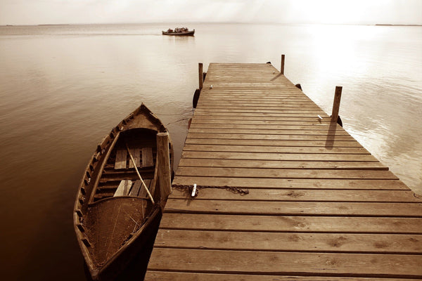 Albufera Lake Wetlands Pier Peel and Stick Wall Murals Peel and stick Wall Mural Deposit photo Color Original Custom Size