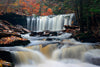 Autumn Waterfalls in Park Wall Mural Peel and stick Wall Mural Deposit Photo Color Original Custom Size