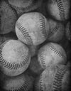 black and white old vintage baseballs – Peel and Stick Wall Murals
