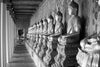Black and white Ancient Buddha's Statue at Wat Pho Temple – Peel and Stick Wall Murals