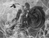 Bike in Flames Wall Mural Wallpaper Mural Deposit photo Black & White Original Custom Size