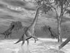 Brachiosaurus Eating Peel and Stick Wall Mural Peel and stick Wall Mural Deposit photo Black & White Original Custom Size