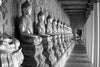 Monochrome Buddha Statues at Wat Pho Temple – Peel and Stick Wall Murals