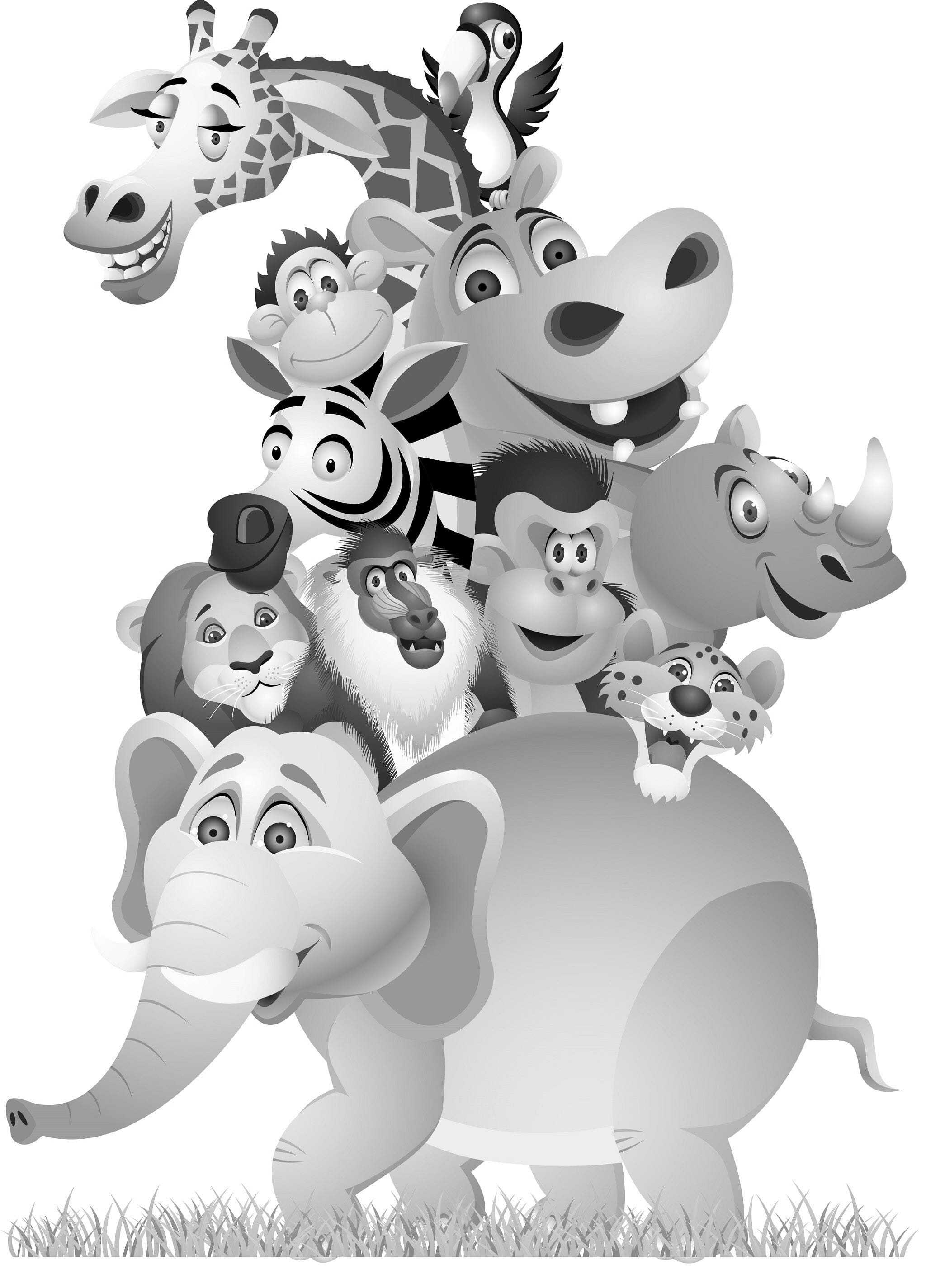 Animal Stack Wall Mural - PASWM