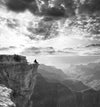 Grand Canyon Wall Mural Wallpaper Mural Deposit photo Black & White Flipped Custom Size