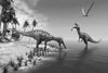 Suchomimus Peel and Stick Wall Mural Peel and stick Wall Mural Deposit photo Black & White Flipped Custom Size