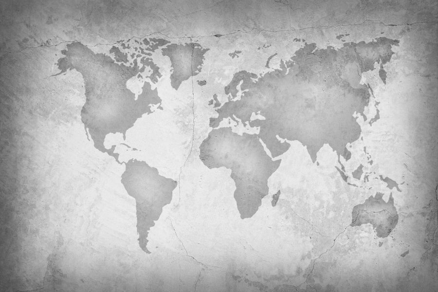 The Old World Outline Wall Mural features brown-toned continents on a parchment-style background. This vintage-inspired, removable wallpaper adds a timeless touch to any space with its text-free, classic map design.