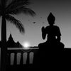 Black and white Statue of Buddha  – Peel and Stick Wall Murals