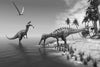 Suchomimus Peel and Stick Wall Mural Peel and stick Wall Mural Deposit photo Black & White Original Custom Size