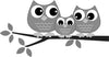 Sweet Owl Family Wall Mural - Peel and Stick Wall Murals Peel and stick Wall Mural Deposit photo Black & White Original Custom Size