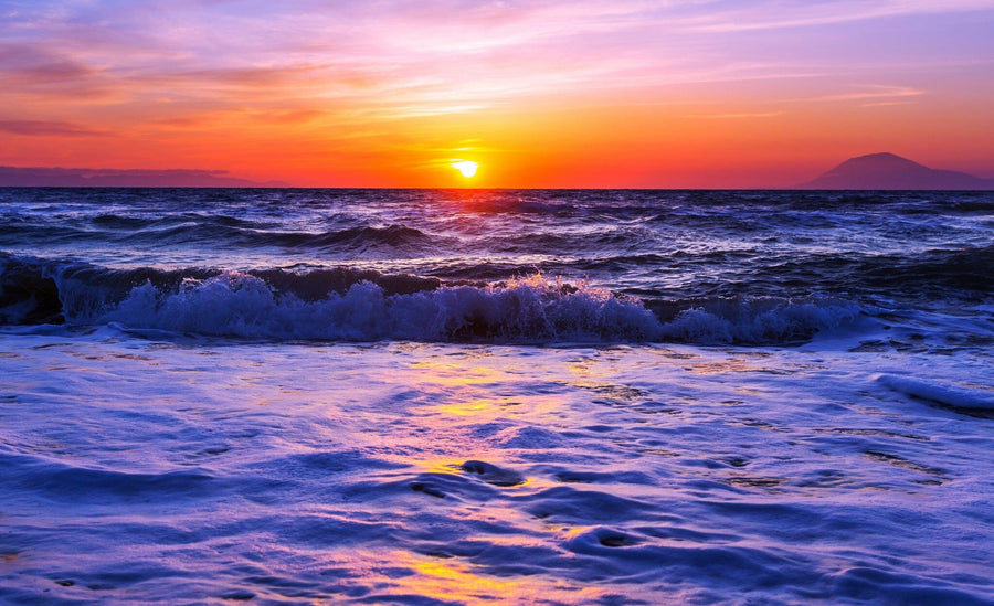 Beautiful Sea Sunset Wall Mural Wallpaper Mural Color Original Custom Size