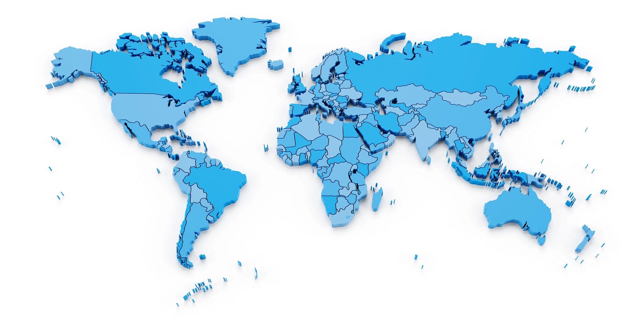 Blue Map Wall Mural - PASWM