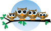 Brown Owls Wall Mural Peel and stick Wall Mural Deposit photo Color Original Custom Size