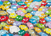 Car Traffic Jam Colored Wall Mural