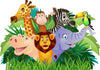 Cartoon Animals in the Jungle Peel and Stick Wall Mural Peel and stick Wall Mural Deposit photo Color Original Custom Size