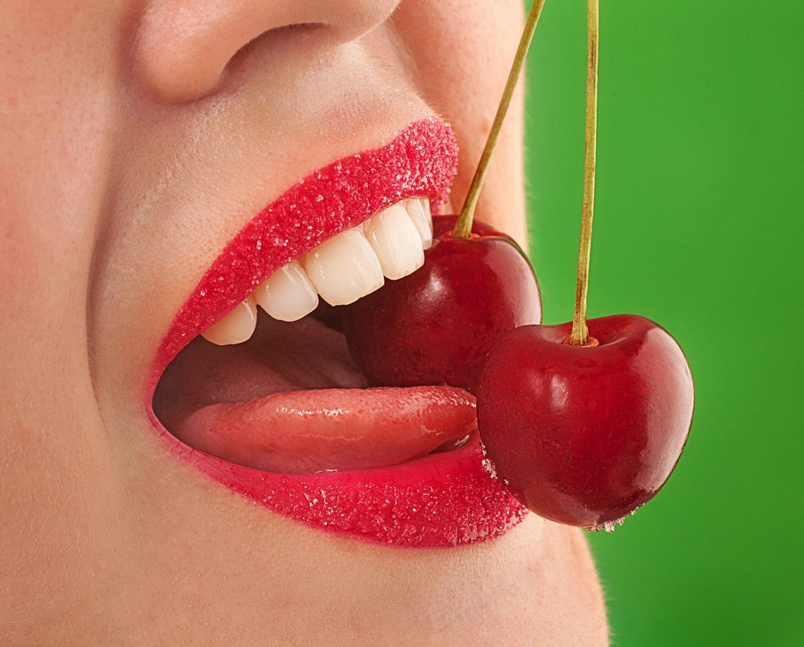 Cherry Lips Wall Mural - Peel and Stick Wall Murals Peel and stick Wall Mural Color Original Custom Size