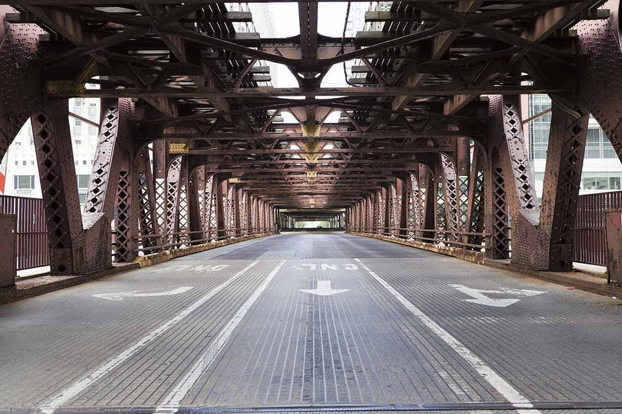 Chicago Lake St. Bridge Wall Mural Wallpaper Mural Color Custom Size