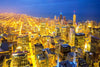 Chicago Gleaming Streets at Dusk Wall Mural Wallpaper Mural Color Custom Size