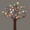 Colorful Owl Tree Peel and Stick Wall Mural Peel and stick Wall Mural Color Original Custom Size