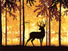 Deer with Antlers Wall Mural Peel and stick Wall Mural Deposit Photo Color Original Custom Size