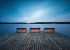 Dock with Benches Wall Mural Peel and stick Wall Mural PASWM 