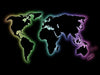 Glowing World Map Peel and Stick Wall Mural Peel and stick Wall Mural Color Original Custom Size