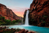 Havasu Falls Sunset Wall Mural Peel and stick Wall Mural Deposit Photo Color Original Custom Size