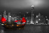 Hong Kong Harbor at Night Wall Mural – Peel and Stick Wall Murals Peel and stick Wall Mural Deposit photo Color Original Custom Size