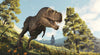 Bring your space to life with the King of the Cretaceous Wall Mural, featuring a dynamic T. rex running through a sunlit, flower-filled meadow bordered by pine trees and mountains—available as custom or peel and stick wall murals.