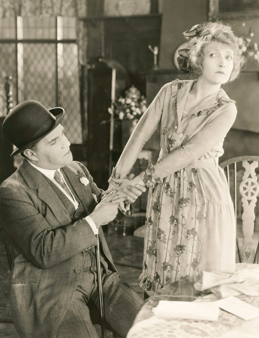 Man Holding Hands of Woman Wall Mural Wallpaper Mural photo Color Original Custom Size