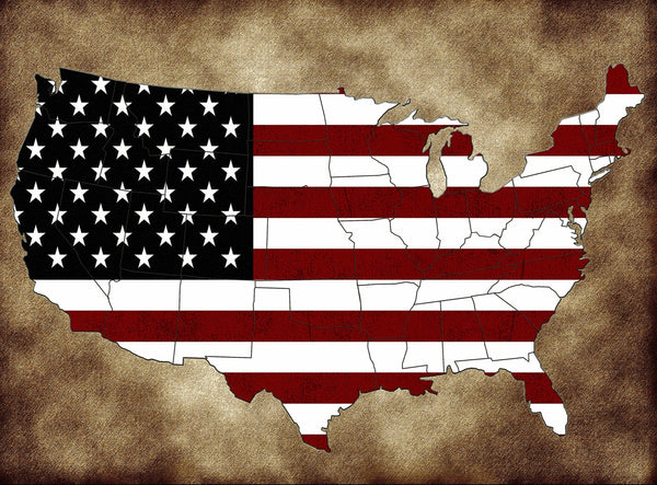 Map of United States Peel and Stick Wall Mural Peel and stick Wall Mural Deposit photo Color Original Custom Size