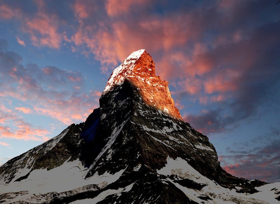 Sunrise Matterhorn Mountain Swiss Alps Wall Mural