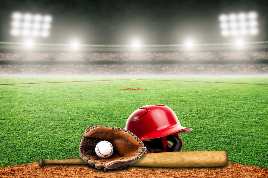 Baseball bat helmet glove and ball – Peel and Stick Wall Murals