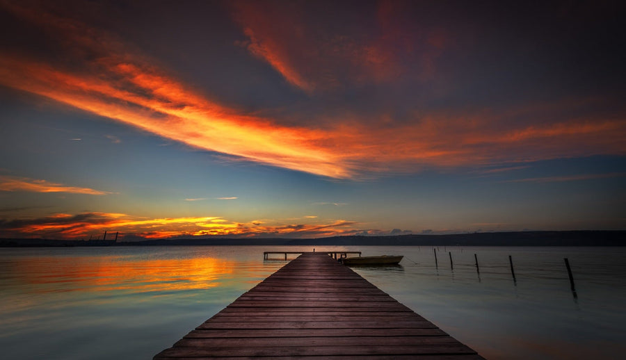 Beautiful Sunset Above the Sea Wall Mural