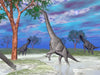 Brachiosaurus Eating Peel and Stick Wall Mural Peel and stick Wall Mural Deposit photo Color Flipped Custom Size