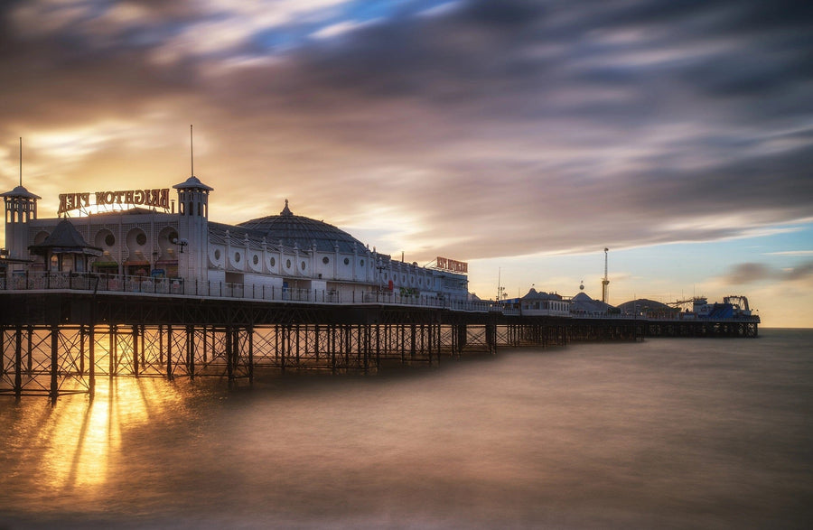 Brighton Pier Wall Mural – Peel and Stick Wall Murals Peel and stick Wall Mural Deposit Photo Color Original Custom Size