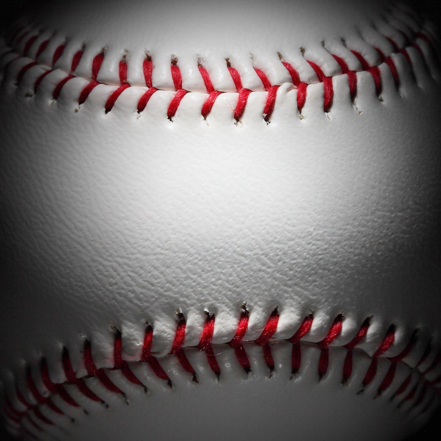 closeup of a baseball