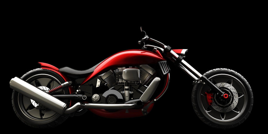 Concept Motorcycle Isolated on Black Background Wall Mural Wallpaper Mural Color Original Custom Size