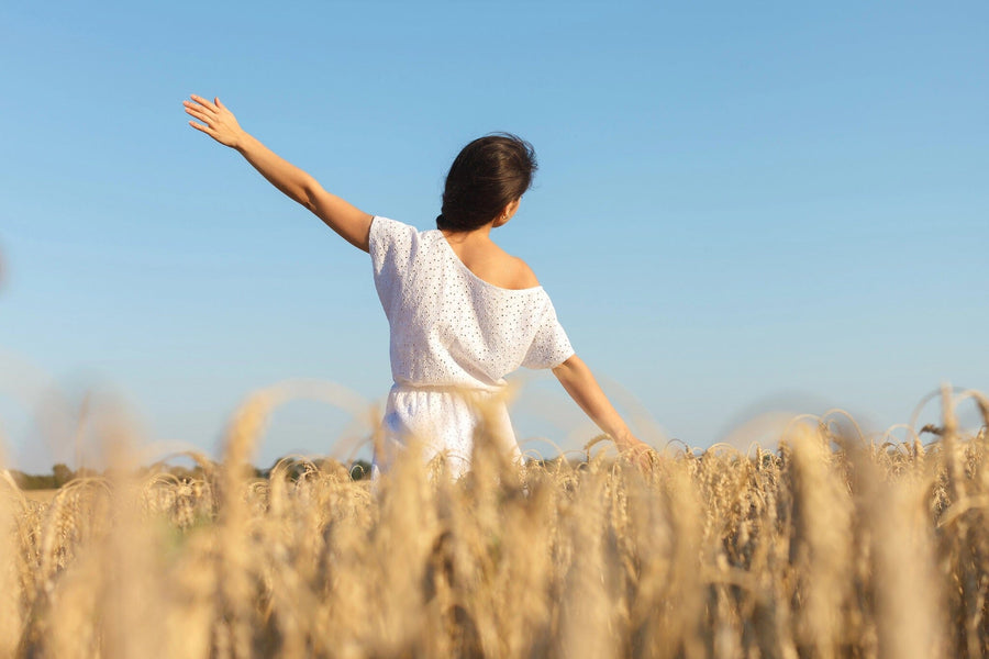 Girl in Wheat Field Wall Mural Peel and stick Wall Mural Color Original Custom Size