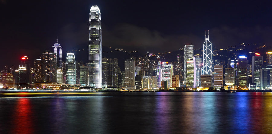 Hong Kong Skyline at night – Peel and Stick Wall Murals
