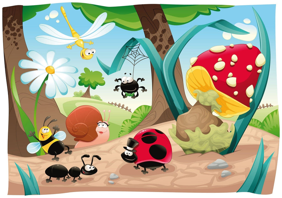 Insect World Wall Mural Peel and stick Wall Mural PASWM Color Original 