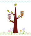 Owls on Branches Peel and Stick Wall Mural Peel and stick Wall Mural Deposit photo Color Flipped Custom Size