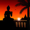 Statue of Buddha during sunset – Peel and Stick Wall Murals